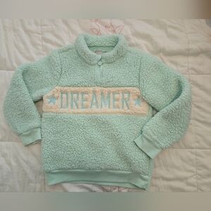 Kids Dreamer Sherpa Pullover Sweater - Mint
